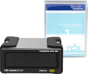 Tandberg Data O-T RDX Laufwerkskit mit 1TB Kassette, extern, schwarz, USB3+