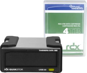 Tandberg Data O-T RDX Laufwerkskit mit 4TB Kassette, extern, schwarz, USB3+