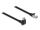 DeLOCK GigE Kamera Kabel RJ45 Stecker 90° gewinkelt mit Schrauben, Steckerlänge 28 mm zu RJ45 Stecker Cat.6 S/FTP 3 m schwarz