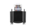 DeLOCK GigE Kamera Kabel RJ45 Stecker 90° gewinkelt mit Schrauben, Steckerlänge 28 mm zu RJ45 Stecker Cat.6 S/FTP 4 m schwarz