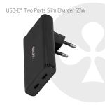 CLUB3D USB-C® 2-Port Ladegerät Slim 65W GaN PD3.1 PPS