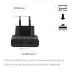 CLUB3D USB-C® 2-Port Ladegerät Slim 65W GaN PD3.1 PPS