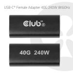 CLUB3D USB-C®-Buchsenadapter 40G 240W 8K60Hz