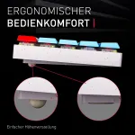 Cherry MX-LP 2.1 Compact Wireless, weiß, MX LOW PROFILE RGB SPEED, USB/Bluetooth, DE