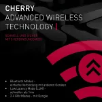 Cherry MX-LP 2.1 Compact Wireless, schwarz, MX LOW PROFILE RGB SPEED, USB/Bluetooth, DE