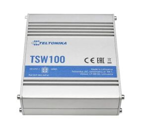 Teltonika TSW100 Netzwerk-Switch Gigabit Ethernet (10/100/1000) Power over Ethernet (PoE) Blau, Metallisch