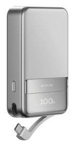 EcoFlow EF-RAPID5000-EU Powerbank Lithium-Ion (Li-Ion) 5000 mAh Kabelloses Aufladen Silber