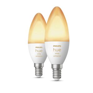 Philips Hue White ambience E14 - Smarte Lampe Kerzenform Doppelpack - 470