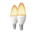 Philips Hue White ambience E14 - Smarte Lampe Kerzenform Doppelpack - 470