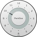 Needit ParkOne Parkscheibe Schwarz, Weiß, Metallisch Elektronisch