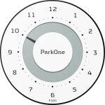 Needit ParkOne Parkscheibe Schwarz, Weiß, Metallisch Elektronisch