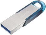 SanDisk Ultra Flair USB-Stick 128 GB USB Typ-A 3.2 Gen 1 (3.1 Gen 1) Blau, Silber