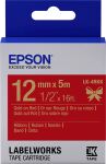 Epson Etikettenkassette, Satinband LK-4RKK Gold/Rot 12 mm...