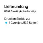 HP 951 Cyan Original Druckerpatrone