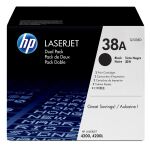 HP 38A 2-pack Black Original LaserJet Toner Cartridges...