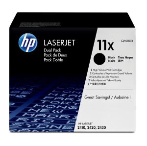 HP 11X 2-pack High Yield Black Original LaserJet Toner Cartridges Tonerkartusche 2 Stück(e) Schwarz