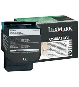 Lexmark C54x, X54x Black Return Programme Toner Cartridge (1K) Tonerkartusche Original Schwarz