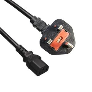 EECONN S12A-044-01007 Stromkabel Schwarz 1,8 m Netzstecker Typ G C13-Koppler