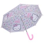 Vadobag Hello Kitty Rainy Days Kinder-Regenschirm Transparent, Pink
