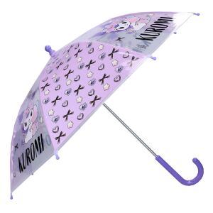 Vadobag Kuromi Rainy Days Kinder-Regenschirm Violett, Transparent, Schwarz