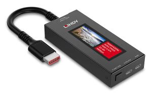 Lindy HDMI 8K60 Signal Analyzer Signalanalysator Schwarz