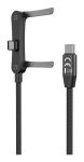 CONCEPTRONIC Kabel 2in1 USB-C2.0->C 60W/PD,480Mbs tel.Halter