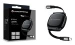 CONCEPTRONIC Kabel USB-C2.0->C 100W/PD,480Mbs einziehbar  sw