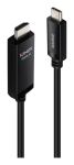 Lindy 43435 Videokabel-Adapter 3 m USB Typ-C HDMI Schwarz
