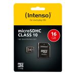 SD MicroSD Card 16GB Intenso Class10 inkl. SD Adapter