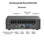ASUS NUC 15 Pro Slim Mini PC RNUC15CRKU708402 (Intel Core Ultra 7 255H Prozessor, Intel Arc Grafik, 2x 16GB DDR5 Speicher, 1TB G4 PCIe SSD, Intel WiFi 7, ohne Betriebssystem, mit EU-Netzkabel, bis 99 TOPS KI-Leistung, unterstützt OpenClaw & Hermes Agent,