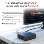 ASUS NUC 15 Pro Slim Mini PC RNUC15CRKU708402 (Intel Core Ultra 7 255H Prozessor, Intel Arc Grafik, 2x 16GB DDR5 Speicher, 1TB G4 PCIe SSD, Intel WiFi 7, ohne Betriebssystem, mit EU-Netzkabel, bis 99 TOPS KI-Leistung, unterstützt OpenClaw & Hermes Agent,