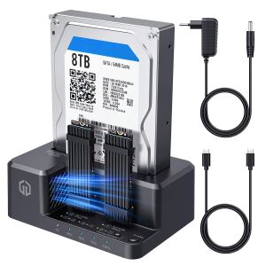 GRAUGEAR Docking-& Klonstation M2 NVMe/SATA SSD 2,5/3,5" USB