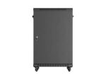 LANBERG 19" 18U 600x600 freistehend Glastür (FlatPack) sw