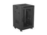 LANBERG 19" 18U 600x600 freistehend perf. Tür (FlatPack) sw