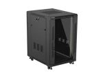 LANBERG 19" 18U 600x800 freistehend Glastür (FlatPack) sw