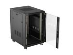 LANBERG 19" 18U 600x800 freistehend Glastür (FlatPack) sw
