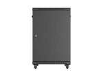 LANBERG 19" 18U 600x800 freistehend Glastür (FlatPack) sw
