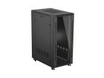 LANBERG 19" 27U 600x1000 freistehend Glastür (FlatPack) sw
