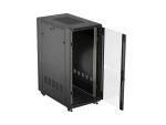 LANBERG 19" 27U 600x1000 freistehend Glastür (FlatPack) sw