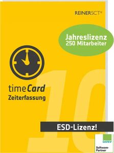 REINER SCT timeCard 10  1Jahr  250MA Jahreslizenz für 250 Mitarbeiter