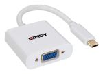 Lindy 43437 Videokabel-Adapter 0,1 m USB Typ-C VGA (D-Sub) Weiß