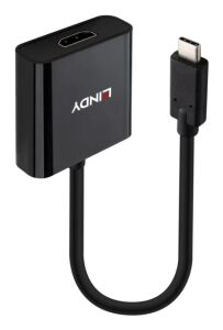 Lindy 43438 Videokabel-Adapter 0,15 m USB Typ-C HDMI Schwarz