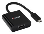 Lindy 43438 Videokabel-Adapter 0,15 m USB Typ-C HDMI Schwarz