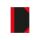 Bantex 100302817 Notizbuch A5 96 Blätter Schwarz, Rot