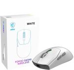 MSI Forge GM340 W White   WIRELESS Gaming Maus