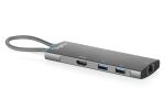 DIGITUS USB-C Docking Station, 8-Port, HDMI, USB, RJ45, PD