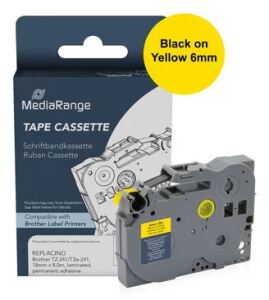 MediaRange Schriftbandka. Brother TZ-611/TZe-611 6mm, 8m YE