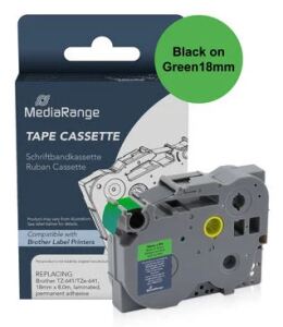 MediaRange Schriftbandka. Brother TZ-741/TZe-741 18mm, 8m GR