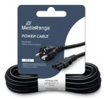 MediaRange IEC-Netzkabel 2.5m Schuko Kleeblatt-Kupplung C5