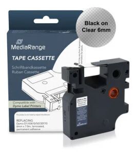 MediaRange Schriftbandka. Dymo D1/43610/S0720770 6mmx7m sw